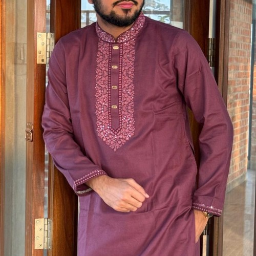 চায়না জেকেট কটন পাঞ্জাবী - কোড: ৬০১