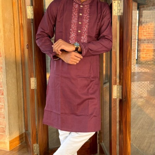 চায়না জেকেট কটন পাঞ্জাবী - কোড: ৬০১